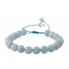 Akuamarin 8mm Merdiven Kapama Doğal Taş Bileklik