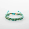 Amazonit 3-4mm Çift Sıra Doğal Taş Bileklik