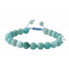 Amazonit 8mm Merdiven Kapama Doğal Taş Bileklik