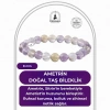 Ametrin 8mm Doğal Taş Bileklik