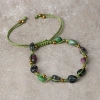 Anyolit Natürel Kesim Doğal Taş Makrome Bileklik