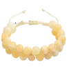 Aragonit 8mm Çift Sıra Makrome Doğal Taş Bileklik