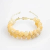 Aragonit 8mm Çift Sıra Makrome Doğal Taş Bileklik