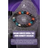 Başak Burcu Bileklik Bordo Granat Lal, Dumanlı Kuvars, Golden Obsidyen, Jasper, Mavi Apatit, Siyah Göz Akik