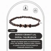 Bordo Granat Lal 4mm Doğal Taş Bileklik