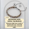 Botswana Akiği 3-4mm Çift Sıra Doğal Taş Bileklik