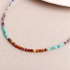 Çakra Kolye Amazonit, Ametist, Jasper, Karnelyan Akik, Lapis Lazuli