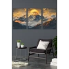 Dağ Manzara Üçlü Mdf Tablo