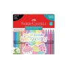 Faber Keçeli Kalem 10 + 10 Kuru Boya Pastel
