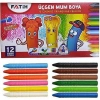 Fatih Üçgen Mum Boya 12 Renk Tam Boy