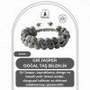 Gri Jasper 8mm Çift Sıra Makrome Doğal Taş Bileklik