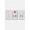 I love you 3lü Mdf Tablo
