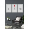 I love you 3lü Mdf Tablo