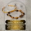 Kaplan Gözü Natürel Kesim Doğal Taş Makrome Bileklik