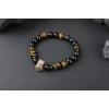 Kaplan Gözü-Siyah Göz Akik-Hematit Zirkon Doğal Taş Bileklik