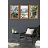 Kar Çiçek Üçlü Mdf Tablo