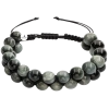 Kedi Gözü 8mm Çift Sıra Makrome Doğal Taş Bileklik