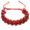 Kırmızı Akik 8mm Çift Sıra Makrome Doğal Taş Bileklik