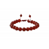 Kırmızı Akik 8mm Merdiven Kapama Doğal Taş Bileklik