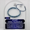 Kiyanit 3-4mm Çift Sıra Doğal Taş Bileklik