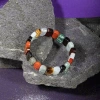 Kova Burcu Bileklik Akuamarin, Bordo Granat Lal, Jasper, Kaplan Gözü, Labradorit, Obsidyen, Selenit, Yeşil Florit