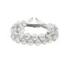 Kristal Kuvars 8mm Çift Sıra Makrome Doğal Taş Bileklik