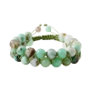 Krizopras 8mm Çift Sıra Makrome Doğal Taş Bileklik