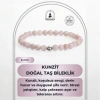 Kunzit 6mm Doğal Taş Bileklik