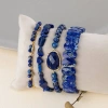 Lapis Lazuli Doğal Taş Kadın Bileklik Seti