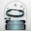Mavi Apatit 3-4mm Çift Sıra Doğal Taş Bileklik