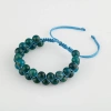 Mavi Apatit 8mm Çift Sıra Makrome Doğal Taş Bileklik