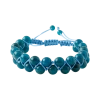 Mavi Apatit 8mm Çift Sıra Makrome Doğal Taş Bileklik