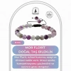 Mor Florit 8mm Doğal Taş Bileklik