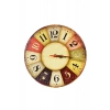 Nostaljik Eskitme Renkli Duvar Saati 30 x 30 cm