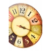 Nostaljik Eskitme Renkli Duvar Saati 30 x 30 cm