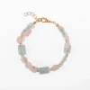Pembe Kuvars-Akuamarin Doğal Taş Bileklik