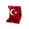 Plaketli Kuranı Kerim Orta Boy Kadife Ayyıldız Desenli