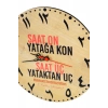 Arapça Saat On Yatağa Kon Saat 30x30 cm
