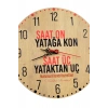 Türkçe Saat On Yatağa Kon Saat 30x30 cm