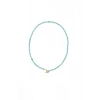 Sertifikalı Amazonit  Fasetli Altın Kaplama Doğal Taş Kolye