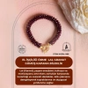 Sertifikalı El İşçiliği Örme Lal (Granat) Gümüş Kapama Bileklik (SK:086)