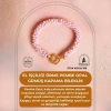 Sertifikalı El İşçiliği Örme Pembe Opal Gümüş Kapama Bileklik (SK:108)