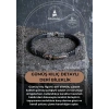 Sertifikalı Gümüş Kılıç Detaylı Deri Bileklik (SK:193)