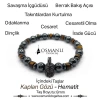 Sertifikalı Hakiki Orijinal Kaplan Gözü - Hematit 8mm Gladyatör Aparatlı Misinalı Doğal Taş Bileklik