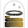 Sertifikalı Hakiki Orijinal (Şungit) Shungite - Bronzit - Obsidyen - Rodonit - Hematit 6mm Misinalı Doğal Taş Bileklik