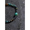 Sertifikalı Hematit-Afrika Furize (Turkuaz) Doğal Taş Bileklik Gümüş Aparatlı SK: 036