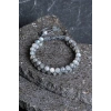 Sertifikalı Labradorit Çift Sıra Doğal Taş Makrome Bileklik (SK:208)