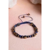 Sertifikalı Lapis Lazuli, Jasper, Hematit Doğal Taş Makrome Bileklik (SK:079)