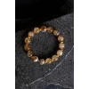 Sertifikalı Odun Jasper, Sitrin Zirkon Aparatlı Doğal Taş Bileklik-10 mm (SK:175)