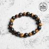 Sertifikalı Osmanlı Şungit ve Kaplan Gözü Taş Bileklik -Cesaret